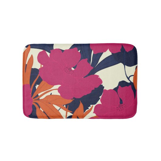 Tapis De Bain Élégance florale : motif abstrait (Devant)