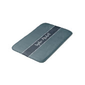 Tapis De Bain Élégance Muette - Ardoise Bleue Nom Mat (Angle)