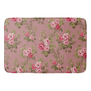 Tapis De Bain Élégant Arrière - plan Rose Vintage de rose