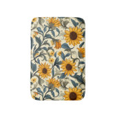 Tapis De Bain Elegant Art Nouveau Sunflower Pattern (Devant (Vertical))