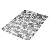 Tapis De Bain Elégant Black White Rustic Horses Toile (Angle)