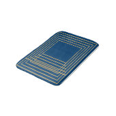 Tapis de bain élégant bleu et or (Angle)