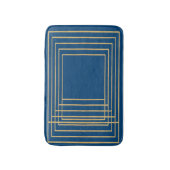 Tapis de bain élégant bleu et or (Devant (Vertical))