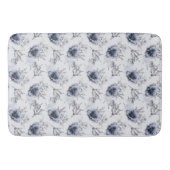Tapis De Bain Élégant bleu floral (Devant)