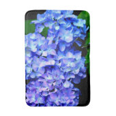 Tapis De Bain Élégant bleu violet clair magenta hydrangée floral (Devant (Vertical))