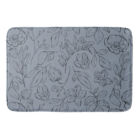 Tapis De Bain Élégant botanique floral (Devant)