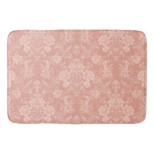 Tapis De Bain Élégant Chic Floral Chic Damask-Peach