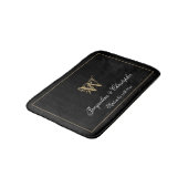 Tapis De Bain Élégant Chic Monogram Noms Mariage nouvellement ma (Angle)