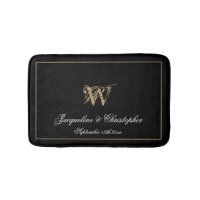 Élégant Chic Monogram Noms Mariage nouvellement ma