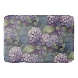 Tapis De Bain Elégant chic pourpre pourpre chic aquarelle fleuri