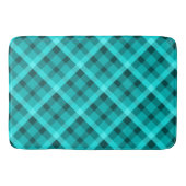 Tapis De Bain Élégant cool Turquoise Plaid Grand Mat Bain (Devant)
