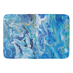 Tapis De Bain Élégant Dentelle folle Agate 6 - Océan Bleu