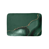 Tapis De Bain Elegant Emerald Green Agate Gold Glitter (Devant)