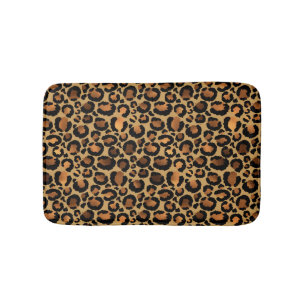Tapis De Bain Élégant endroit de léopard Brown glam animal sa
