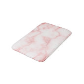 Tapis De Bain Élégant Faux Marbre Rose Mat (Angle)