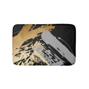 Tapis De Bain élégant faux or et gris bracelet