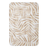 Tapis De Bain Élégant Feuilles de palme d'or tropicale (devant Vertical)