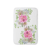 Tapis De Bain Élégant floral rose (Devant (Vertical))