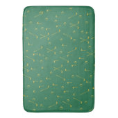 Tapis De Bain Elégant Gold Motif Golfer Green (devant Vertical)