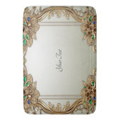 Tapis De Bain Elegant Gold Ornate Bath Mat (devant Vertical)