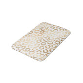 Tapis De Bain Elegant Gold White Leopard Cheetah Animal Print (Angle)