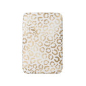 Tapis De Bain Elegant Gold White Leopard Cheetah Animal Print (Devant (Vertical))