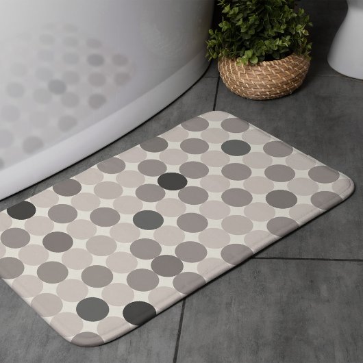 Tapis De Bain Elegant Gray Geometric Bath Mat for Guest Baths