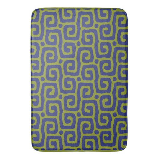 Tapis De Bain Elegant Green &blue Abstract pattern (devant Vertical)