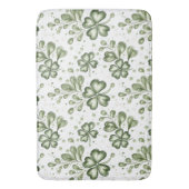 Tapis De Bain Elegant Green Clover Pattern  (devant Vertical)
