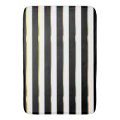 Tapis De Bain Elégant Grille Noir Blanc (devant Vertical)