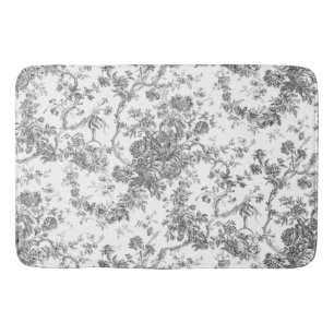 Tapis De Bain Élégant Gris de Toile Vintage