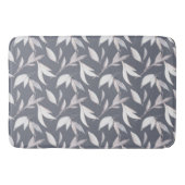 Tapis De Bain Élégant Gris Feuilleté Moderne Botanique (Devant)