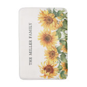 Tapis De Bain Elégant Jardin de tournesol jaune rustique (Devant (Vertical))