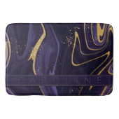 Tapis De Bain Elégant Luxe Violet Et Marbre Or Nom De L'Effet (Devant)