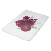 Tapis De Bain Elegant Magenta Rose Floral Bouquet (Angle)