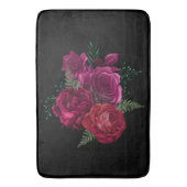 Tapis De Bain Elegant Magenta Rose Floral Bouquet (devant Vertical)