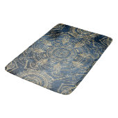 Tapis De Bain Elégant Mandala Blue Whimsy Design (Angle)