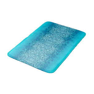 Tapis De Bain Élégant Mat de bain à étincelles de gel bleu
