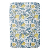 Tapis De Bain Elegant Mediterranean Lemon Botanical Navy (devant Vertical)