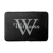 Tapis De Bain Elegant Monogram Script Name (Devant)