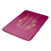 Tapis De Bain Élégant Monogramme Hot Rose Gold (Angle)