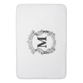 Tapis De Bain Élégant monogramme personnalisé Crest (devant Vertical)