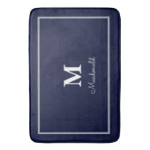 Tapis De Bain Élégant Monogramme Personnalisé Simple (devant Vertical)