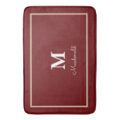 Tapis De Bain Élégant Monogramme Personnalisé Simple (devant Vertical)