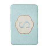 Tapis De Bain Élégant Monogramme Robin Oeuf Bleu Bain Mat (Devant (Vertical))