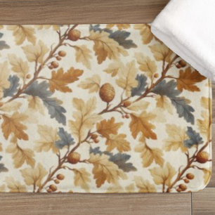 Tapis De Bain Élégant Motif d'automne feuille de chêne et pineco