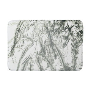 Tapis De Bain Élégant motif de fougères vert clair mat