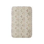 Tapis De Bain Élégant motif Fleur de lis - or pastel (Devant (Vertical))