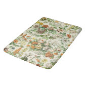 Tapis De Bain Élégant Motif Floral Fleurs Botaniques (Angle)