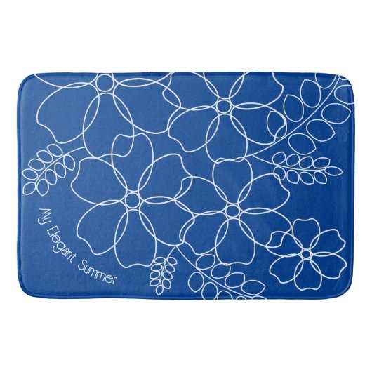 Tapis De Bain Élégant motif simple fleurs d'été (Devant)